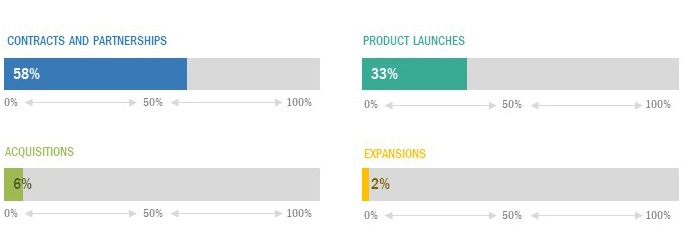 The below image represents the type of strategies adopted by players in the market: